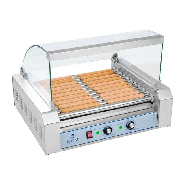 Roller grill with cover roller grill heater for sausages 11 rolls