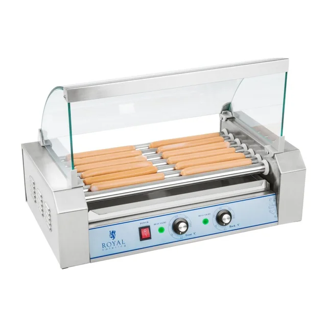 Roller grill with cover roller grill heater for sausages 7 rolls