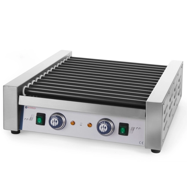 Rollergrill rollerverwarmer voor hotdogs 14 broodjes 1480W - Hendi 268735