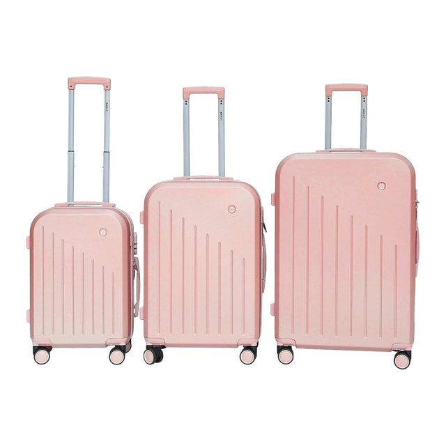 Rolling Luggage Set XL+L+M Rosegold Barut ABS Solid