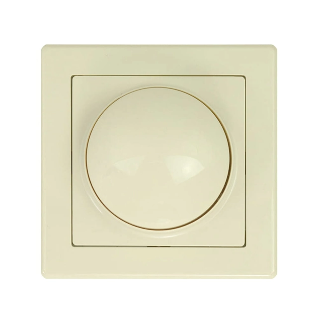 Rotary dimmer 230V, 50Hz, Pmin: 60W, Pmax: 400W with a frame - beige