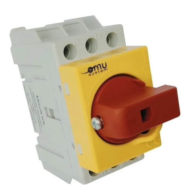 Rotary modular switch 3 pole 16A 0-1 ON-OFF IP20 mounting on rail or with screws