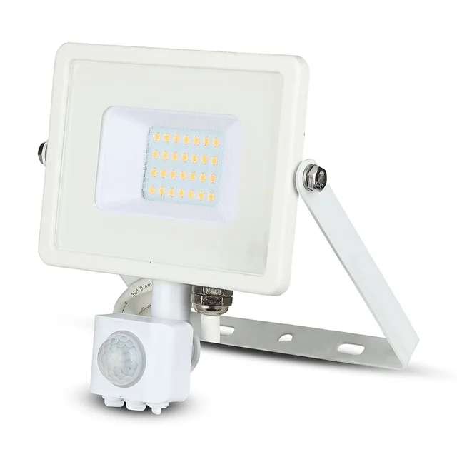 Rotatable LED Floodlights with PIR Sensor - Samsung - IP65 - White - 20W - 1600 Lumens - 4000K - 5 Years