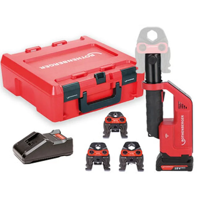 Rothenberger ROMAX COMPACT III akku rørpresse Compact | 18 V | 12 - 40 mm | 19 kN | Kulbørste | 1 x 2 Ah batteri + oplader | i Rocase