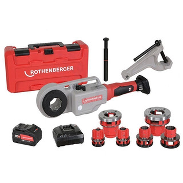 Rothenberger Supertronic 2000 E Akku-Einfädler 18 V | 1/4 bis 2 Zoll | Carbon bürstenlos | 1 x 4 Ah Akku + Ladegerät | In einem Koffer