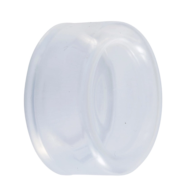 Round button hood, transparent