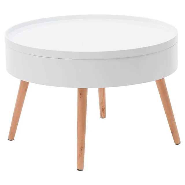 Round coffee table with storage 60cm