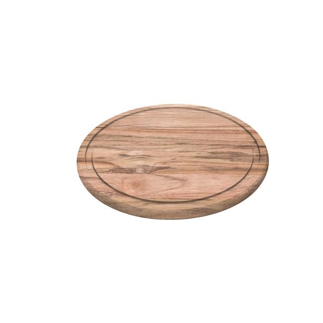 Round steak board, diameter 260 (H)15 mm, Churrasco line, light brown