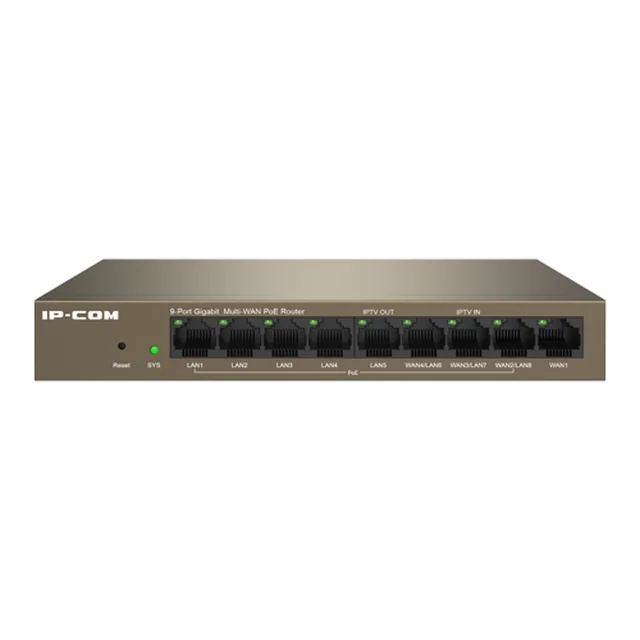 Router 8 Gigabitowe porty PoE+, 95W, 1 port RJ45, Zarządzanie - IP-COM M20-8G-PoE