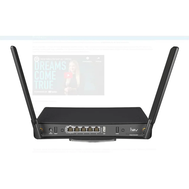 Router Wireless Mikrotik Dual Band AX1800 2.4GHz PoE - C53UIG+5HPAXD2HPAX