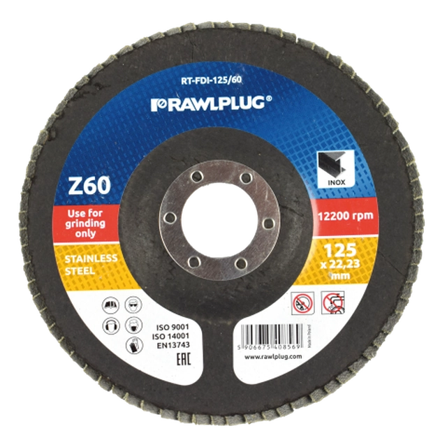 RT-FDI flap discs 125/100 Rawlplug