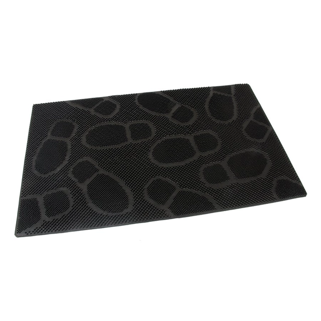 Rubber cleaning outdoor entrance mat FLOMA Shoes - length 45 cm, width 75 cm and height 0.8 cm