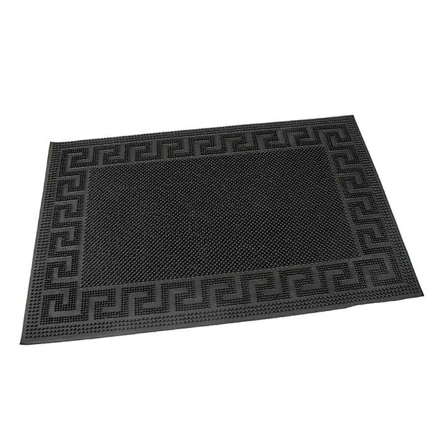Rubber cleaning outdoor entrance mat Pins - Deco, FLOMA - length 40 cm, width 60 cm and height 0.8 cm