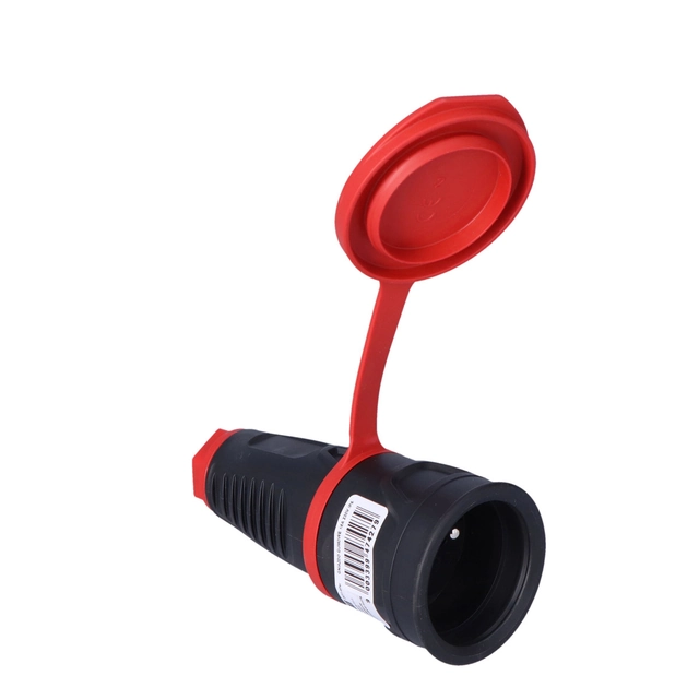 Rubber socket with a plug 16A 3P 230V with ground pin IP54 Series TAURUS2