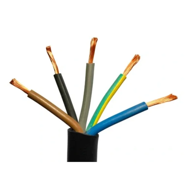 Rubberized round cable, stranded 5x6mm2