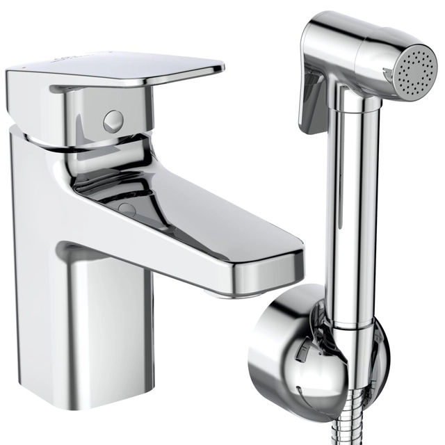 Rubinetto lavabo Ideal Standard Ceraplan, H75 con doccetta igienica, cromato