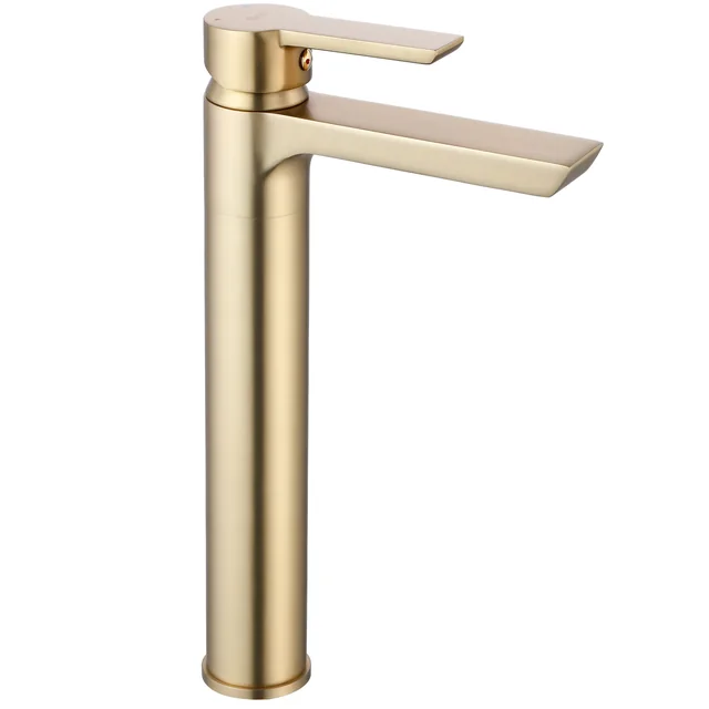 Rubinetto Lavabo REA ARGUS ORO SPAZZOLATO GOLD BRUSH Alto