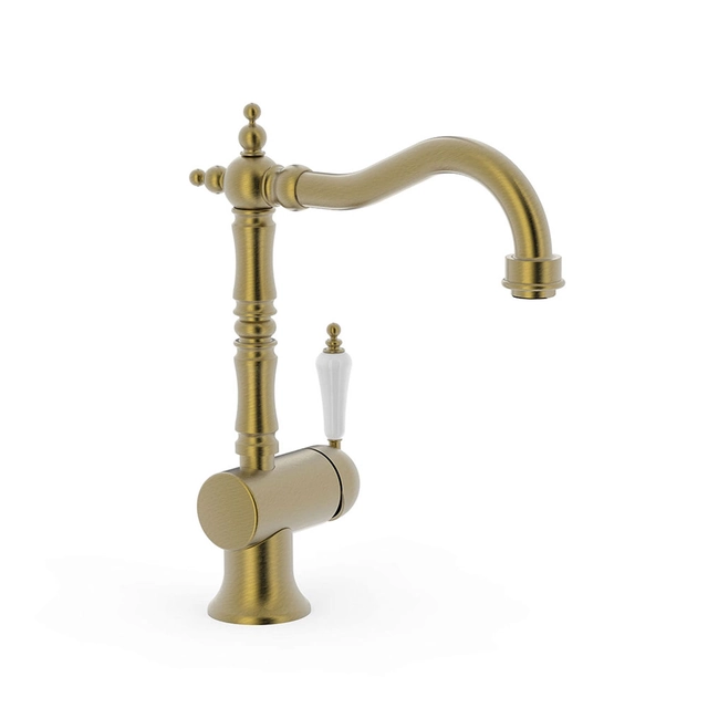 Rubinetto monocomando per lavabo da terra Tres Classic, ottone anticato, opaco 24210801LM