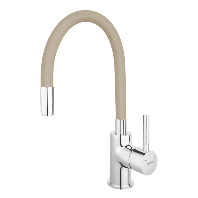 Rubinetto per lavabo Ferro Zumba, beige, flessibile