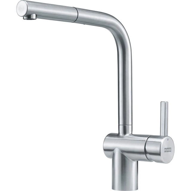 Rubinetto per lavabo Franke Atlas Neo, con doccia estraibile, acciaio inossidabile, Laminarstrahl