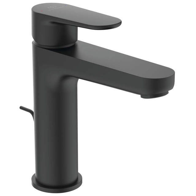 Rubinetto per lavabo Ideal Standard Cerafine O, H120 con valvola di fondo, Silk Black nero opaco