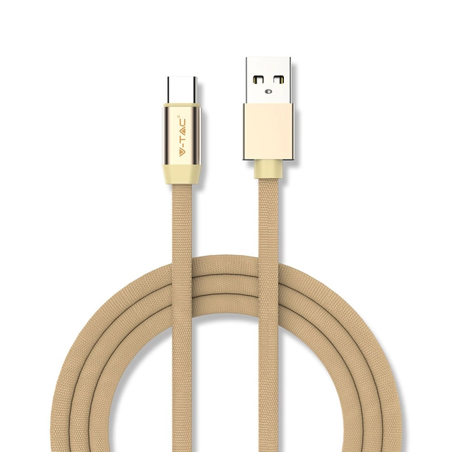 Rubínové USB káble typu C – zlaté