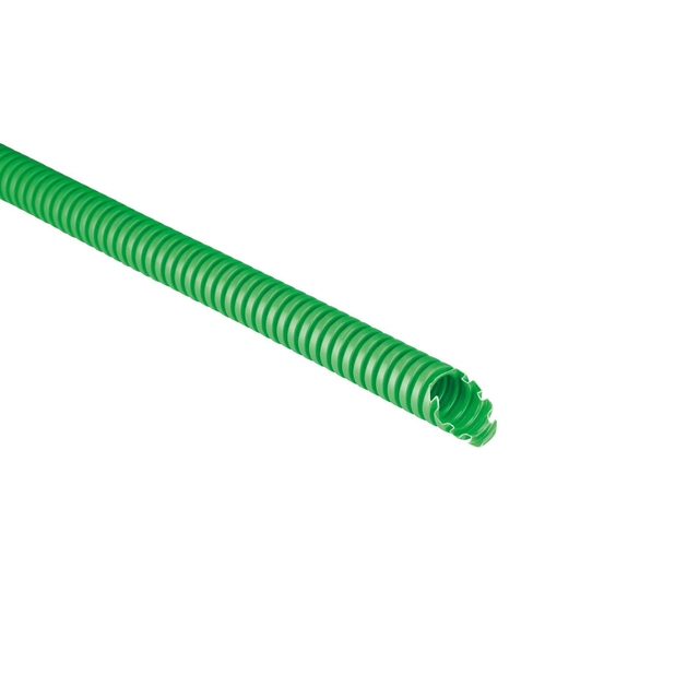 Rura karbowana 750N zielona samogasnąca -5C° +60C° PV UV IK07 fi 20 /100m/ Elettrocanali