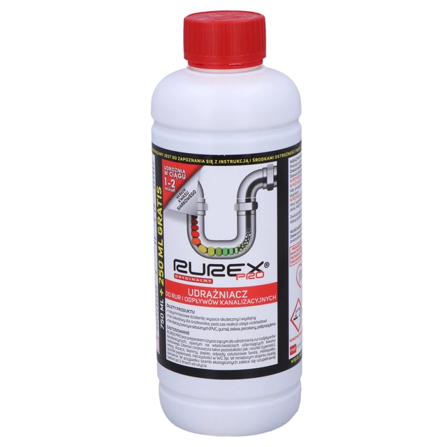 RUREX PRO 1L Unblocker for pipes and sewage drains