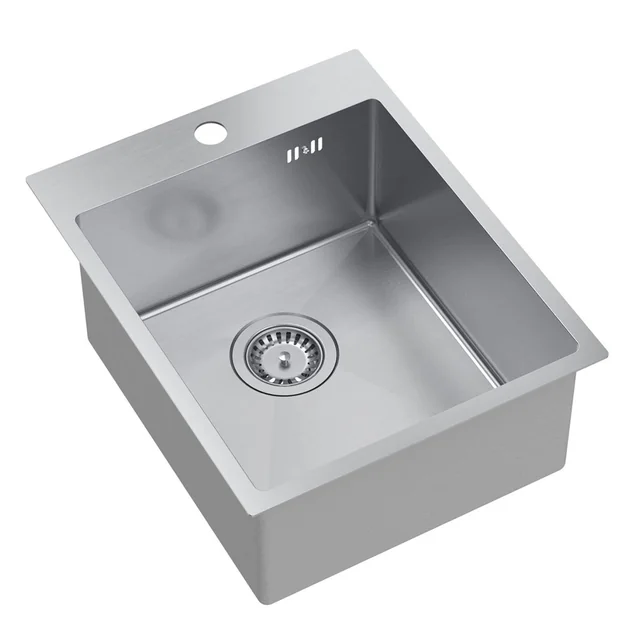 RUSSEL steel sink 90 Brushed nickel