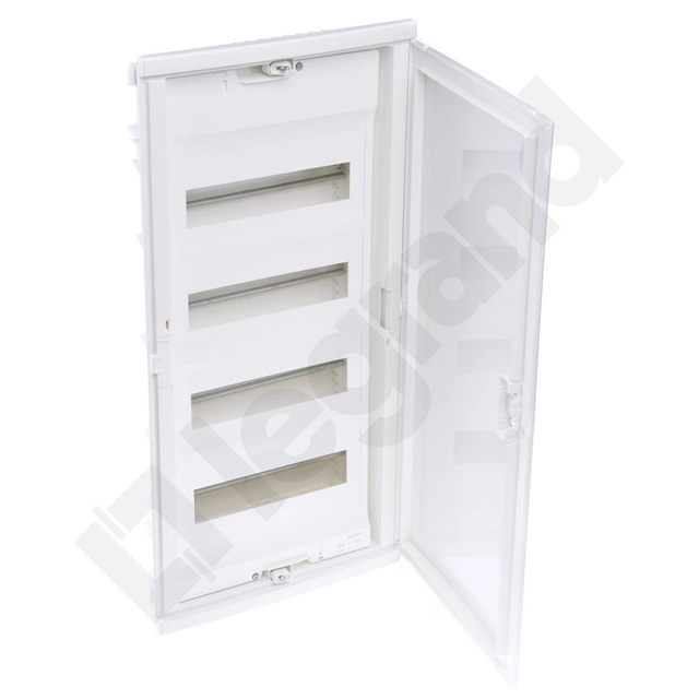 RWN inbouwbord met witte isolerende deur en N+PE strip 4x12 modulair (48 modulair)