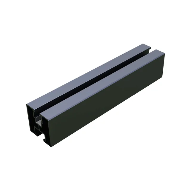 S-1240-CZ - ANODE mounting rail C-35 BLACK SMA 40x40x1,5 L1240