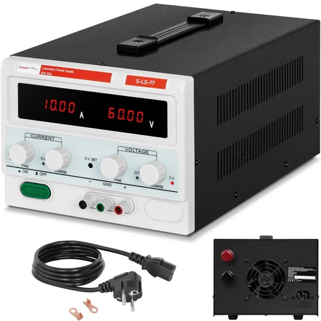 S-LS-77 0-60V 0-10A DC-laboratorieströmförsörjning