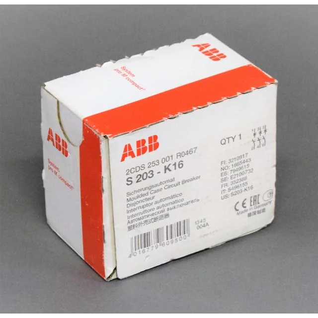 S203-K16 ABB – uus tehases suletud