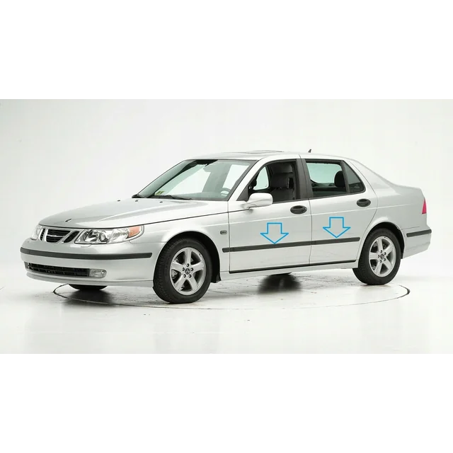 Saab 9-5 1999-2011 - Chromen beschermende zijdeurstrips