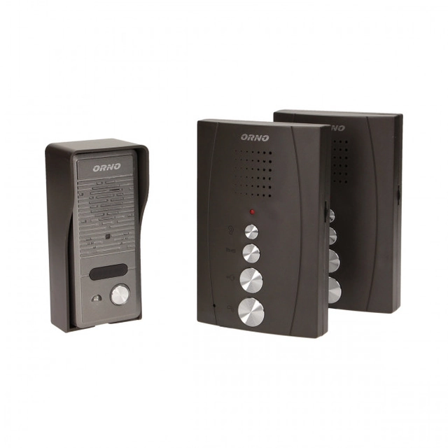 Sada dveřních telefonů pro jednu rodinu s interkomem, hands free, černá ELUVIO INTERCOM
