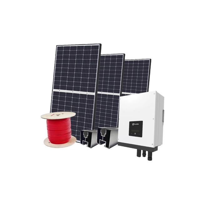 Sada P0 kW: LONGi Solar + FoxESS pro plochou střechu