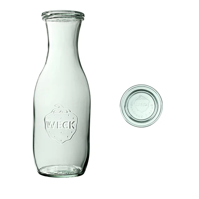 Saftflasche 1062 ml flaske med låg - pak. 6 stk