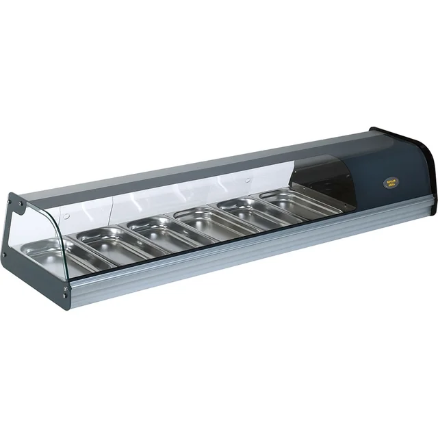 Šaldoma vitrina 6xGN 1/3 40 mm RITINĖS GRILLĖS, 777134