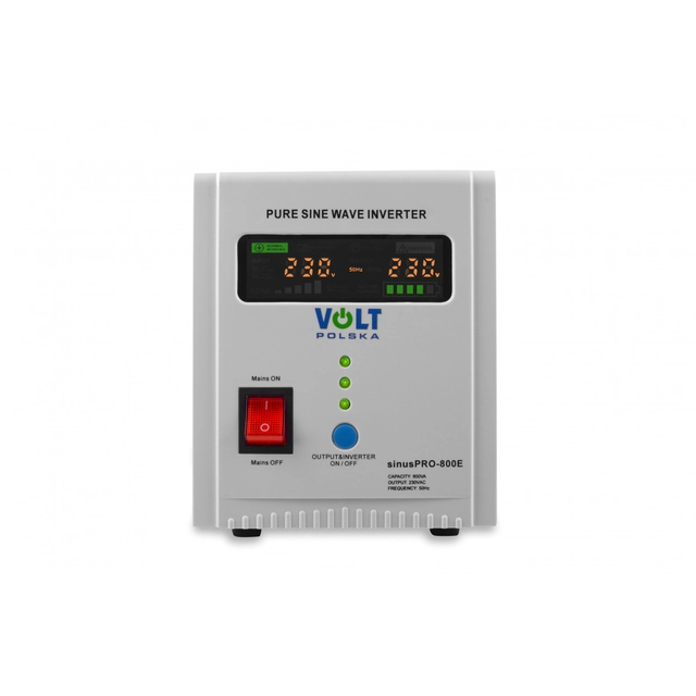 Salg nødstrømforsyning, konverter UPS 12-> 230V VOLT POLSKA SINUSPRO 800E 800VA/500W Inverter, konverter