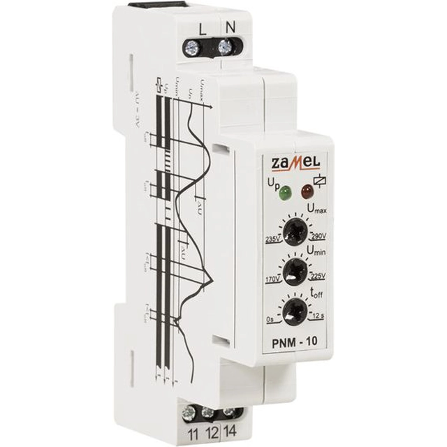 Samlet przekaźnik napięciowy 1-fazowy 230V AC PNM-10 (EXT10000103)