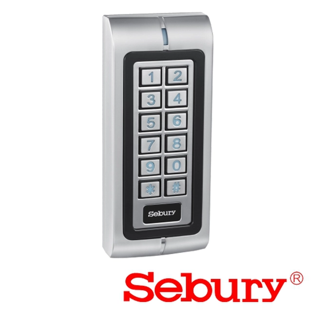 Samostatný ovládač so vstavanou klávesnicou a bezdotykovou čítačkou, pre dvoje dvere SEB-W1-A
