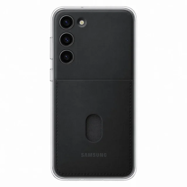 Samsung Galaxy S23+ Frame Cover maciņš ar maināmām muguriņām, melns