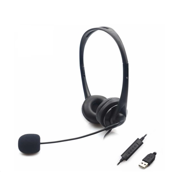 Sandberg SAVER headset with microphone, USB connector, stereo