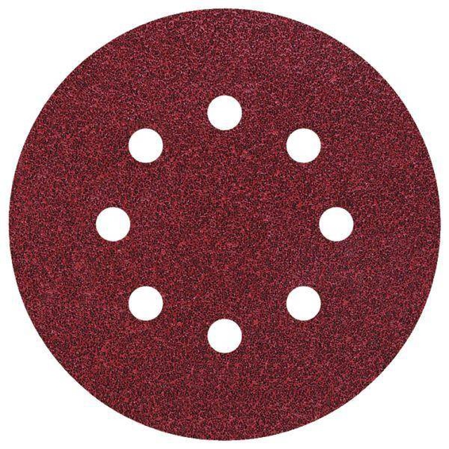 Sanding paper 125 mm Wolfcraft - gr. 40, perforated, velcro [5 pcs.]