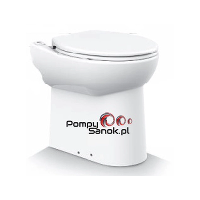 SANICOMPACT C43 - Ceramic toilet bowl with seat, without flushing, with built-in pump-disintegrator and pneumatic flushing system.