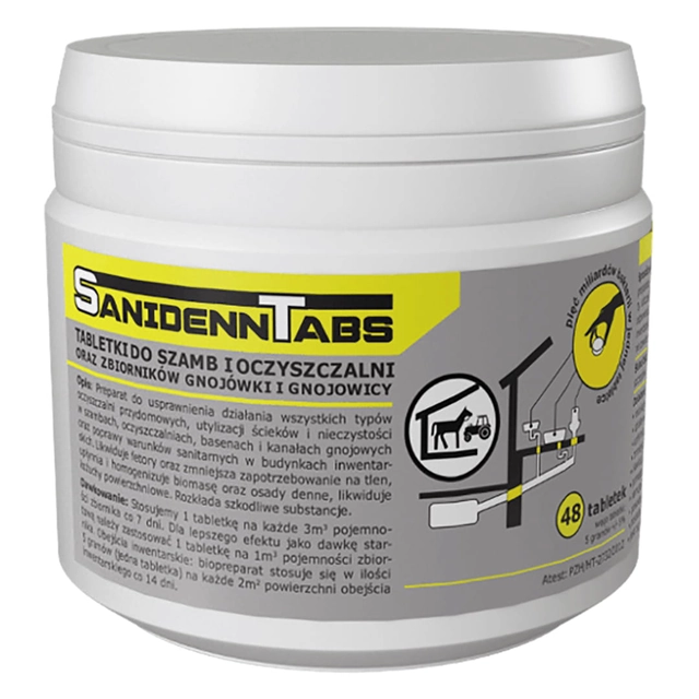 Sanidenn Tabs 48 + 4 Bacteria for sewage treatment plants and septic tanks