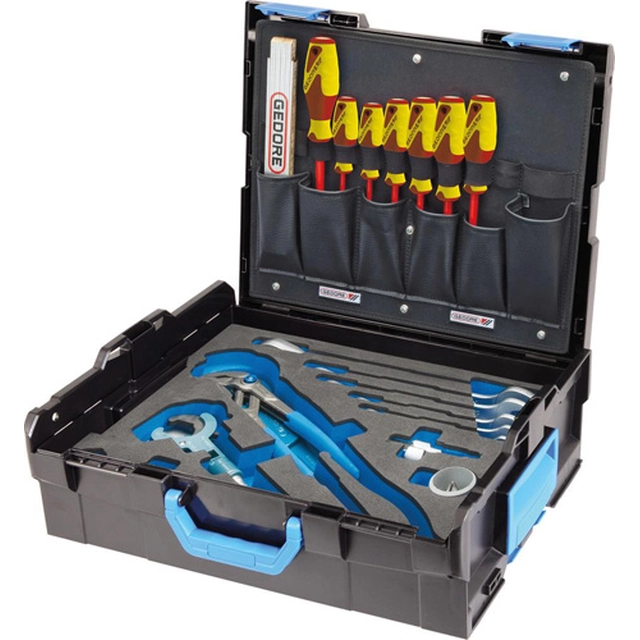 Sanitary installation tool set, 44 pieces 442 x 357 x 151 mm