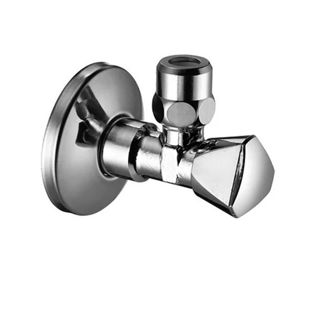 Sanland 1/2" angle valve chrome plated with nut - high quality