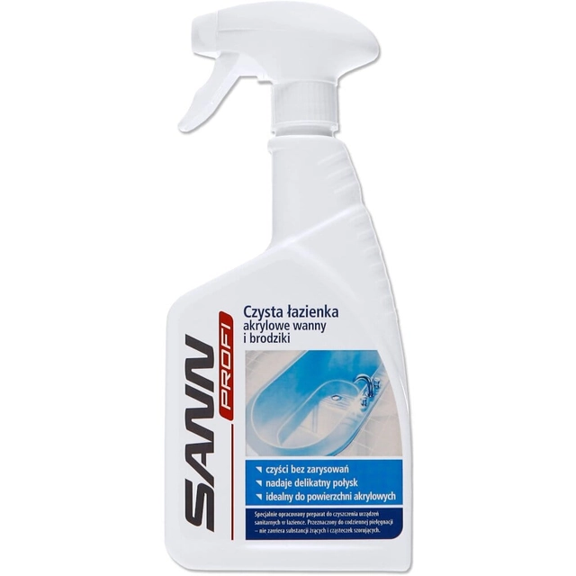Sann Profi Clean Bathroom Agent ακρυλικές μπανιέρες και ντους 500 ml