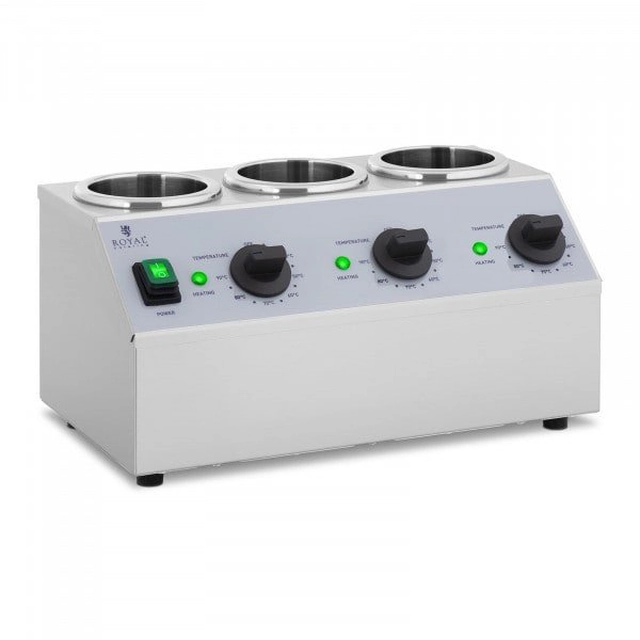 Sauce heater - 3 x 1 l - top control panel - Royal Catering ROYAL CATERING 10012707 RCSW-14